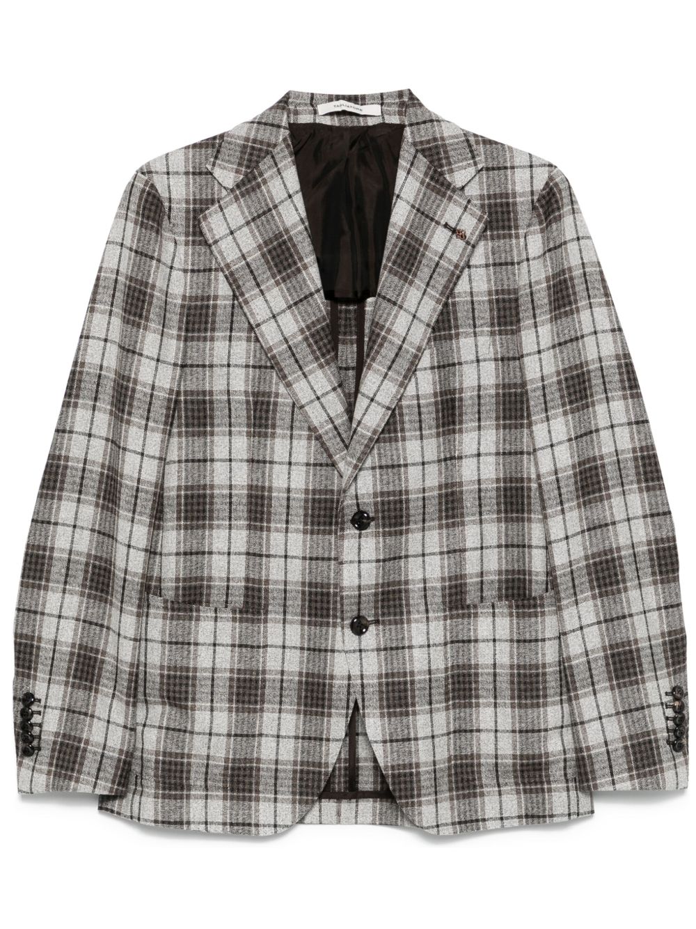 Checked blazer - Brown