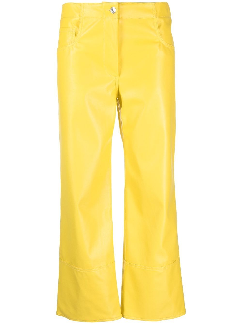 Wide-leg cropped trousers - White