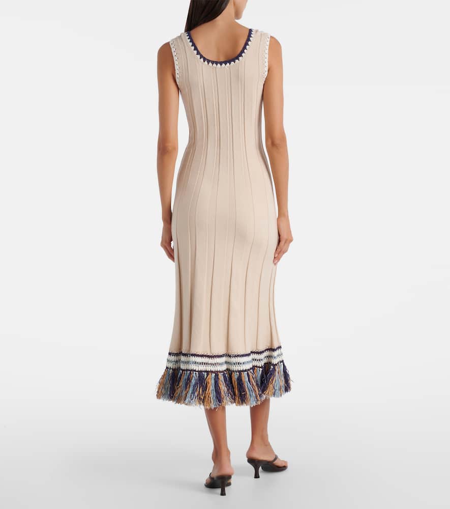 Julianna cotton and cashmere midi dress