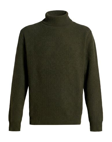 Man Turtleneck Military green Size S Virgin Wool