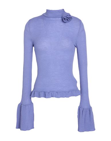 Woman Turtleneck Purple Size 6 Wool