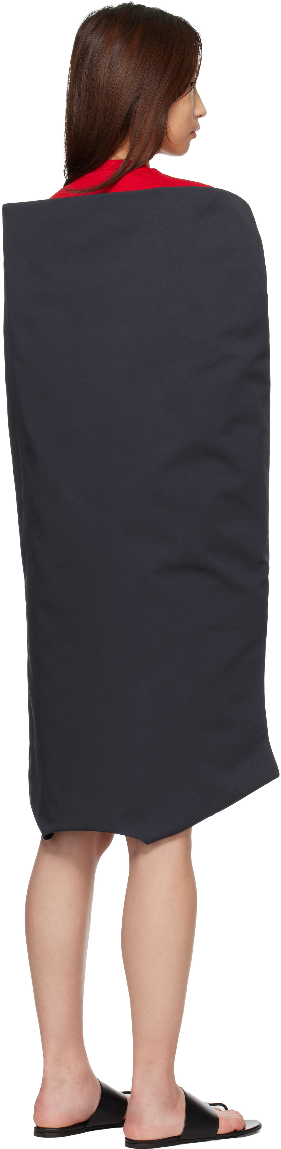 Navy Reverse Shrug Top