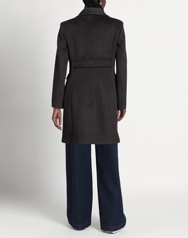 Woman Coat Black Size 12 Viscose, Polyester