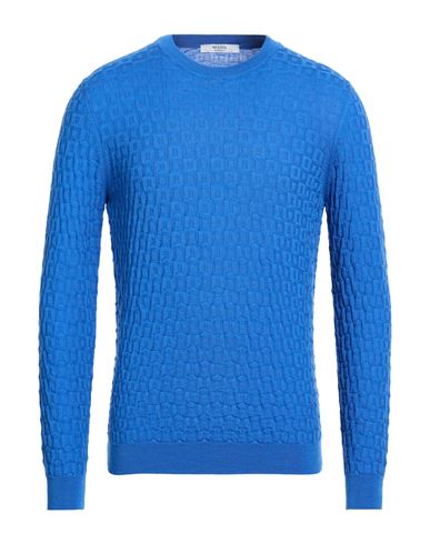 Man Sweater Bright blue Size 42 Virgin Wool