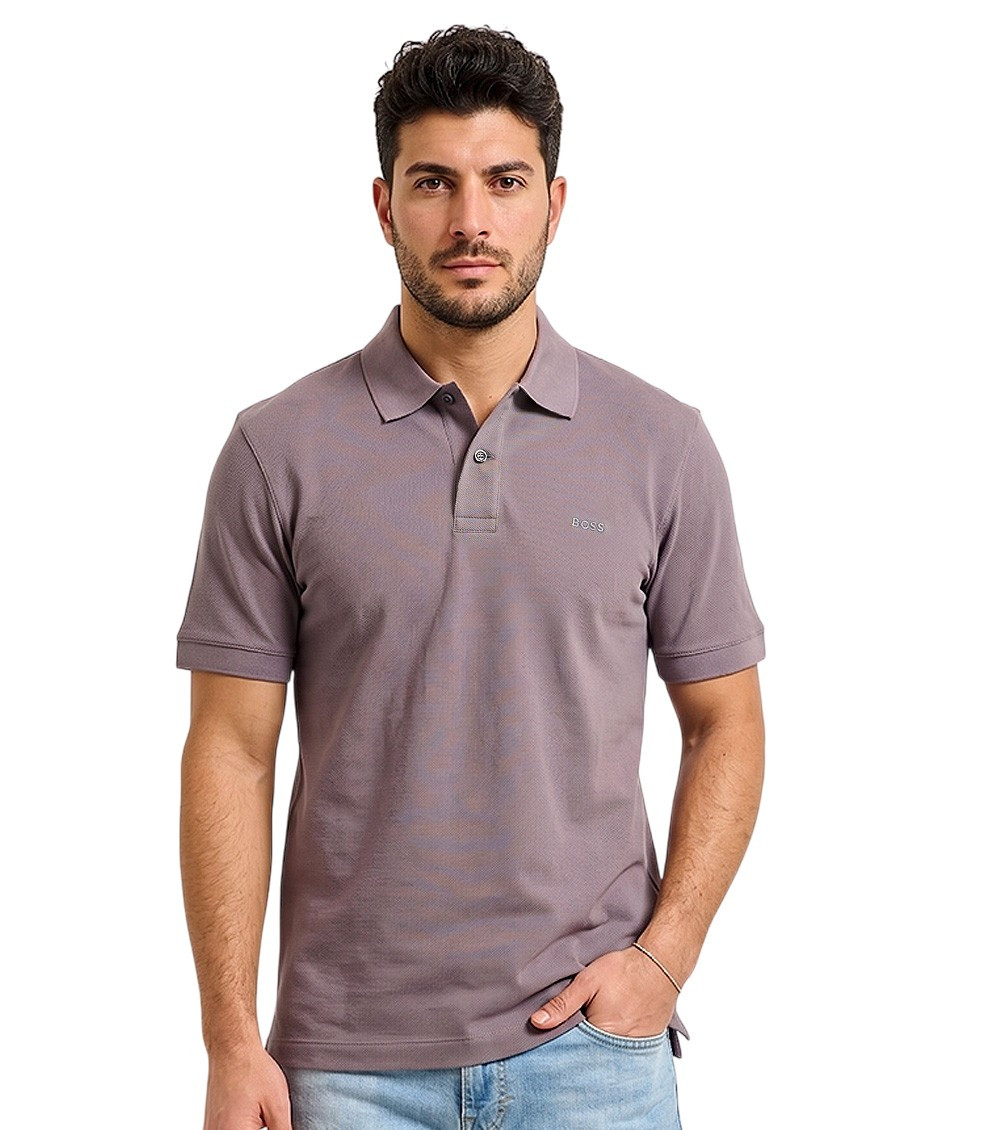 Light Purple Logo Polos