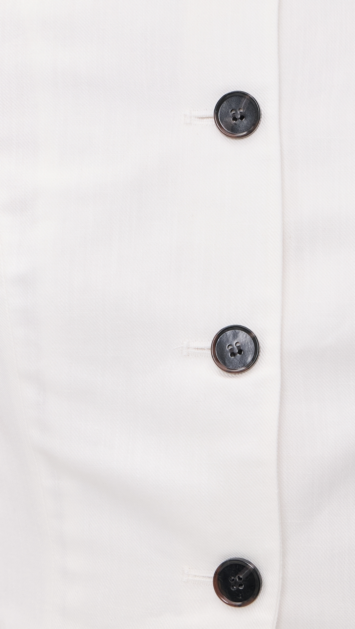 Connie Linen Mix Button Up Top White