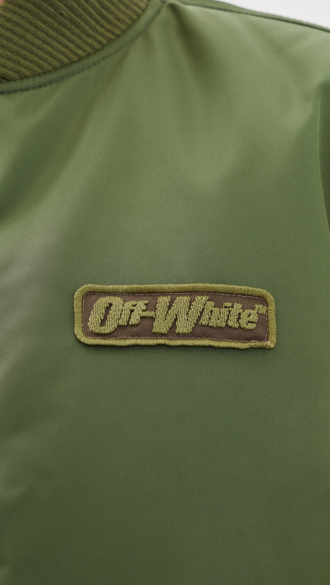 Embroidered Nylon Bomber Jacket Beech