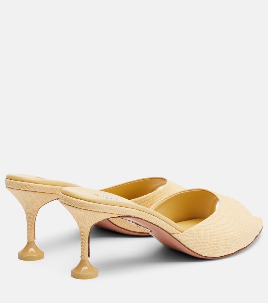 Bisous woven raffia mules