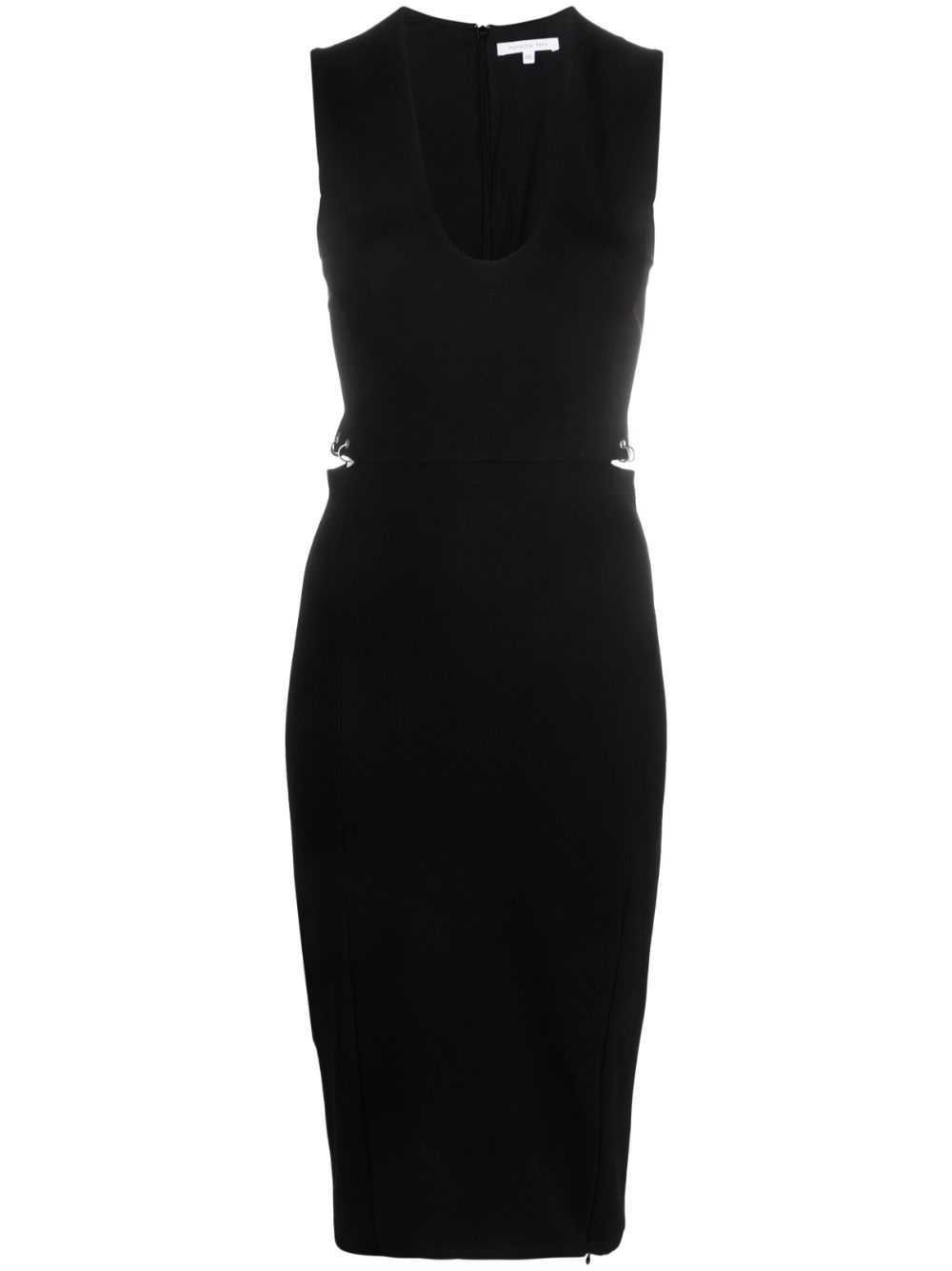 Essential ring-detailing midi dress - Black