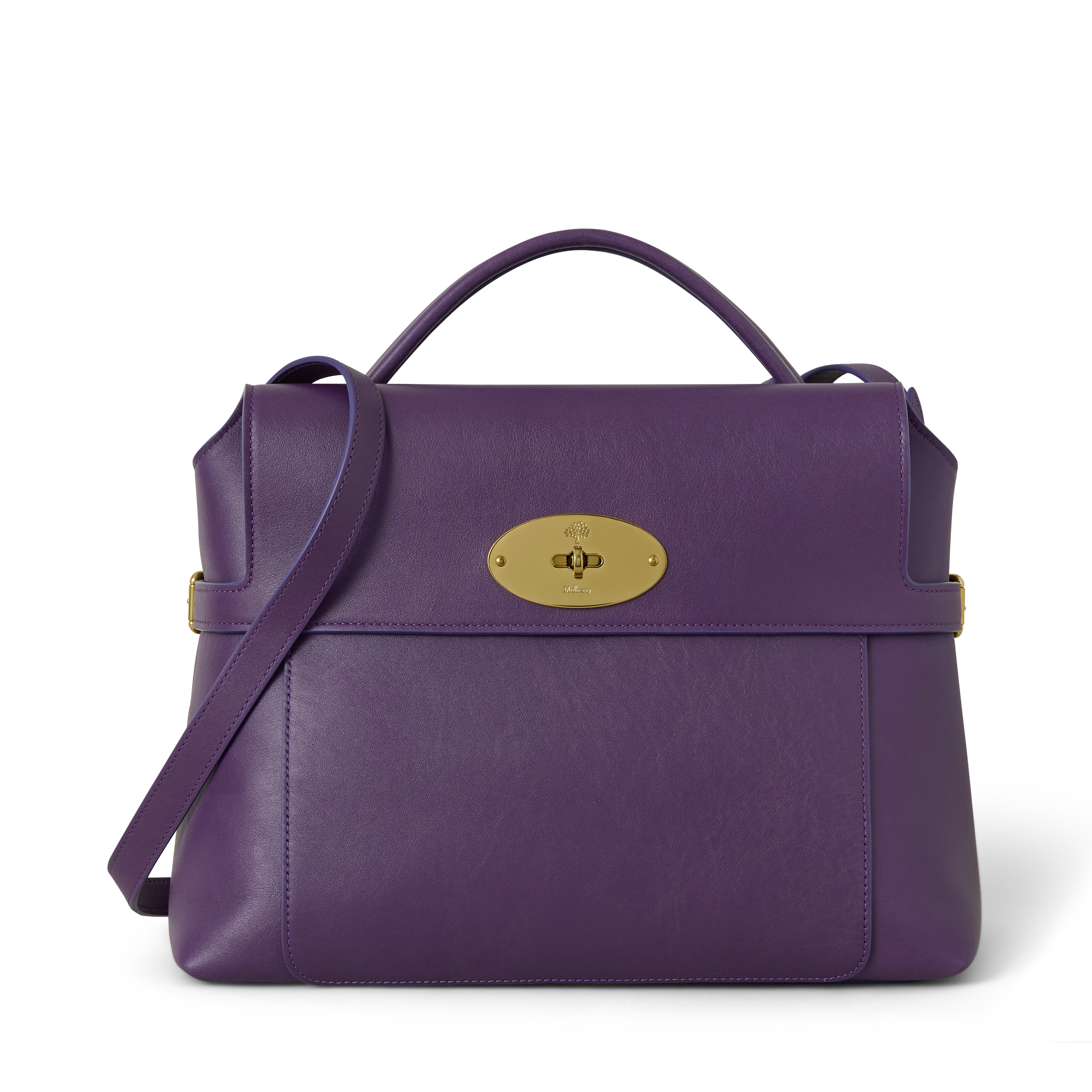 Women's Leather Stevie Top Handle Amethyst