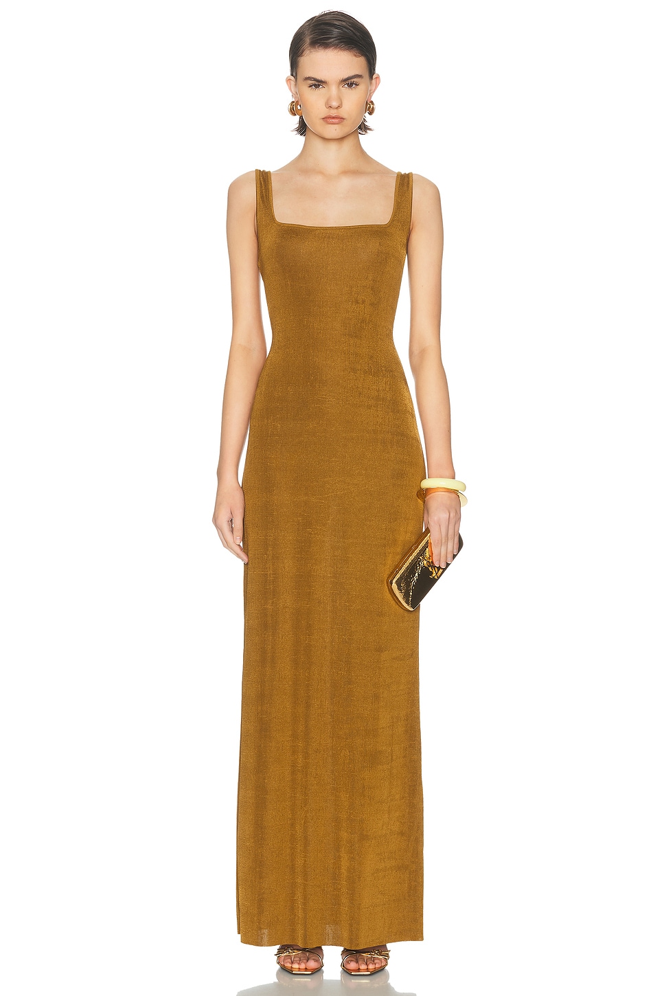 SEROYA Luna Dress in Olive. L. Also in M, S, XL