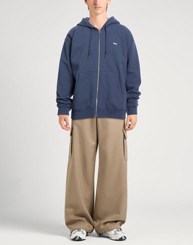 Man Sweatshirt Blue Size M Cotton, Polyester