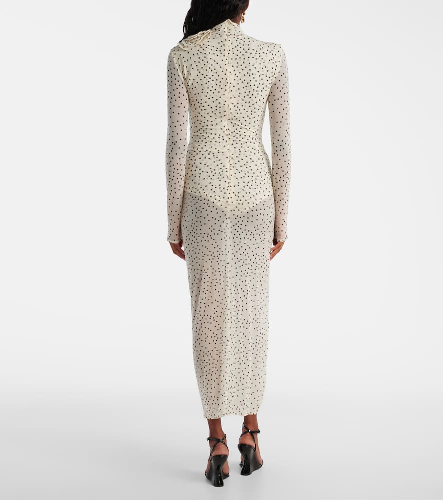 Polka-dot maxi dress