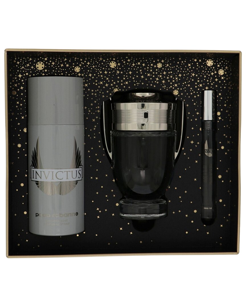 Men's Invictus Edt Spray 3Pc Gift Set