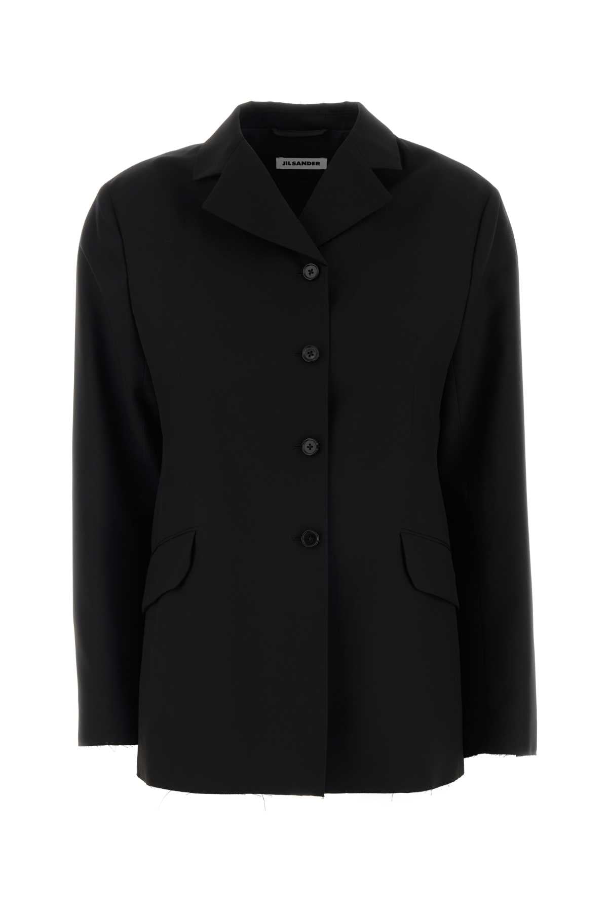 Virgin Wool Blazer — Black
