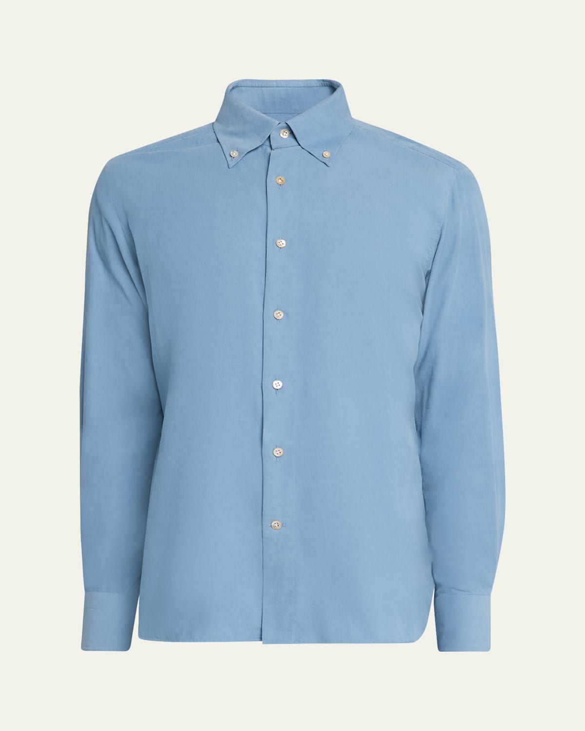 Men's Micro-Wale Cotton Corduroy Button-Down Shirt