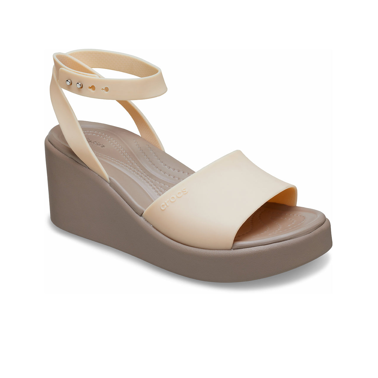 (WMNS) Brooklyn Ankle Strap Wedge Sandals 'Cream White Brown'