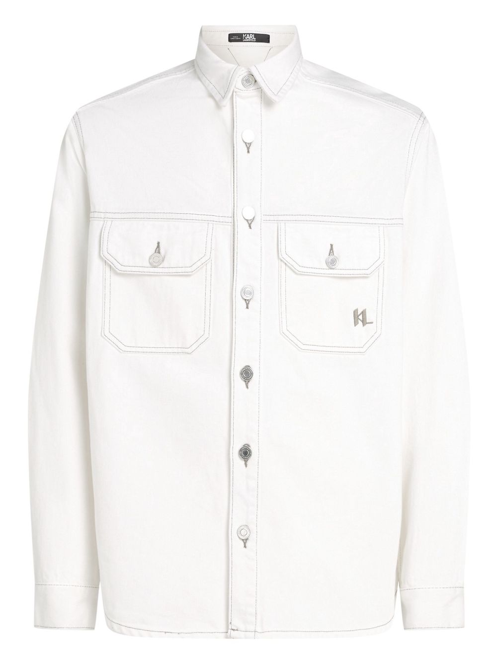 Karl Lagerfeld contrast-stitch shirt - White