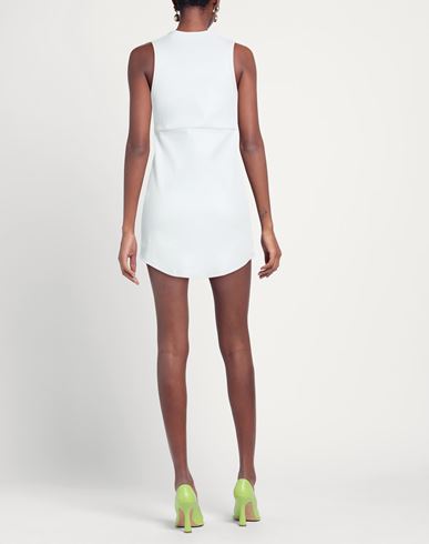 Woman Mini dress White Size M Lambskin