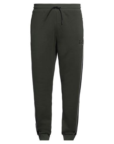 Ea7 Man Pants Military green Size 3XL Cotton, Polyester, Elastane