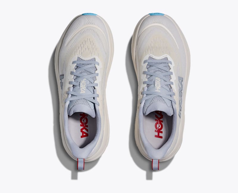 HOKA Women's Skyflow Shoes in Alabaster/Mineral Blue