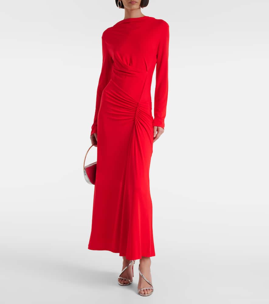 Ferrera ruched jersey maxi dress