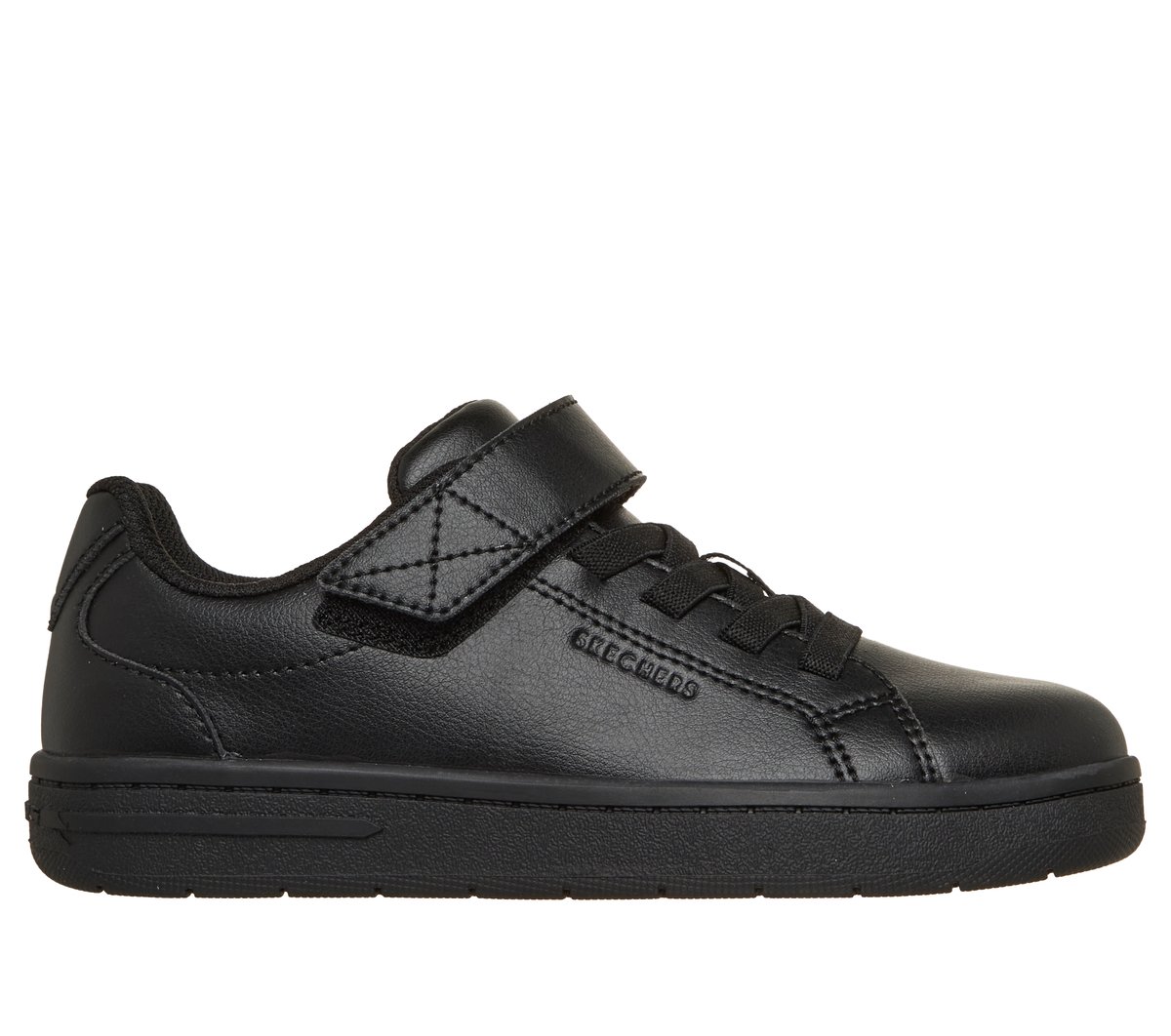 Skechers Boy's Smooth Street - Upbrook Sneaker in Black, 13, Machine Washable