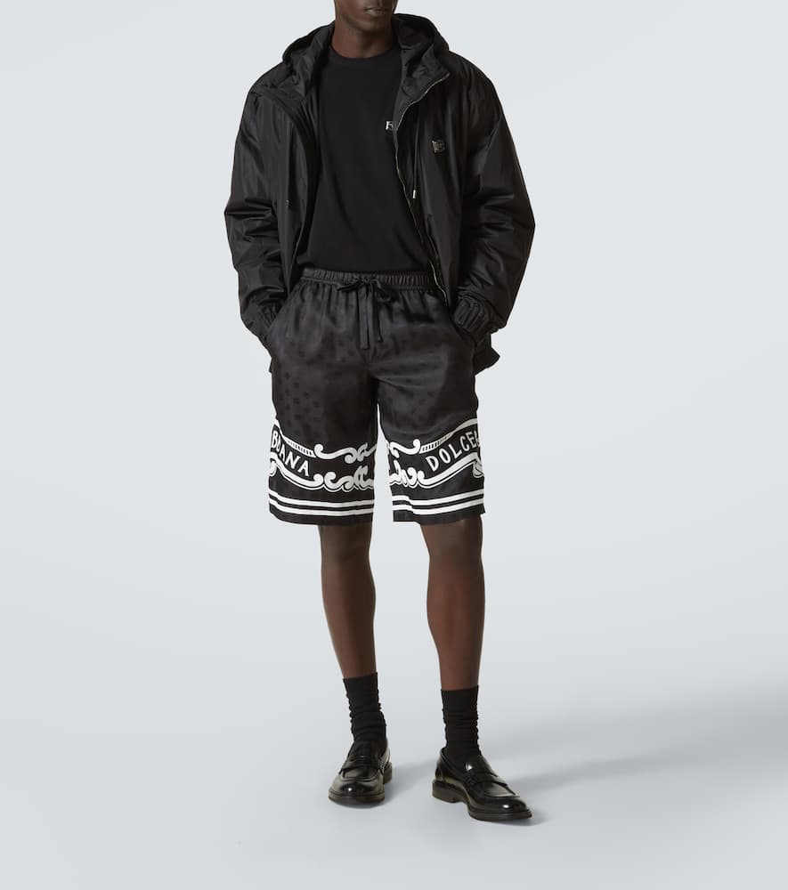 Paisley silk twill Bermuda shorts