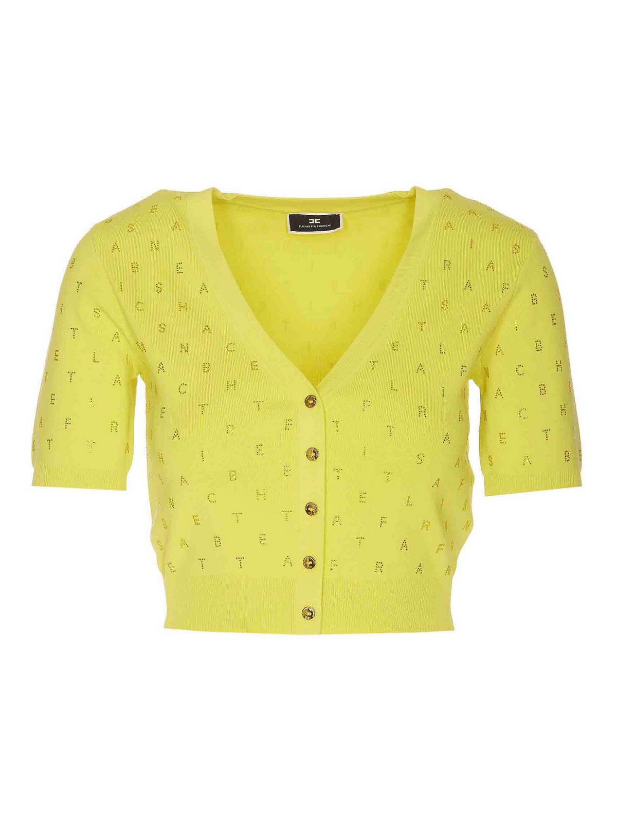 Lettering Strass Logo Cardigan