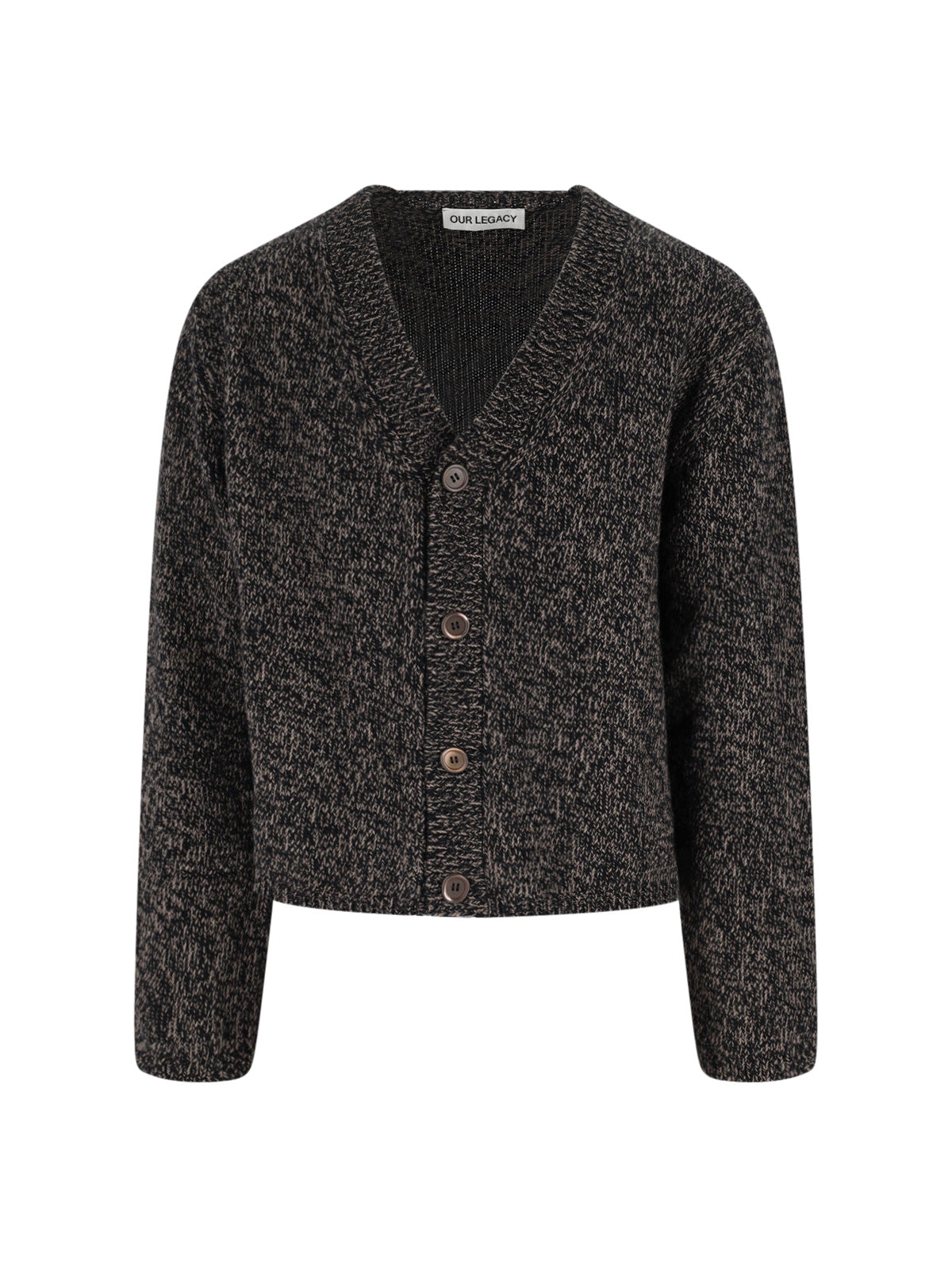 Twist Moulined Wool Sweater with Mother-of-Pearl Buttons
