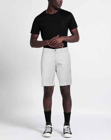 Man Shorts & Bermuda Shorts Light grey Size 38 Cotton, Elastane