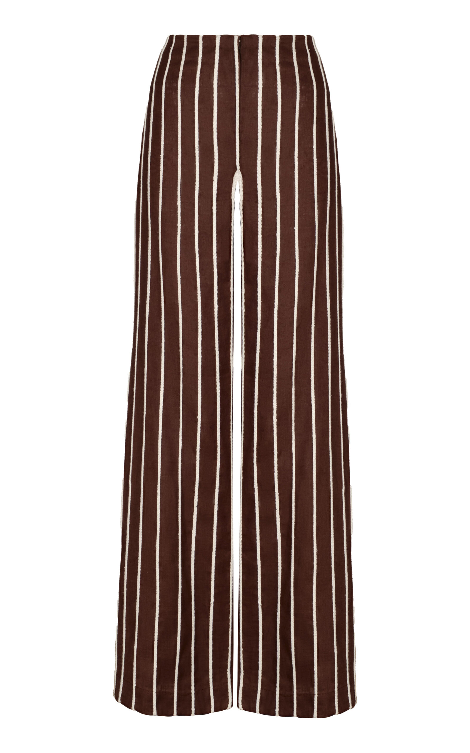 Tuyo Embroidered Striped Wide-Leg Pants