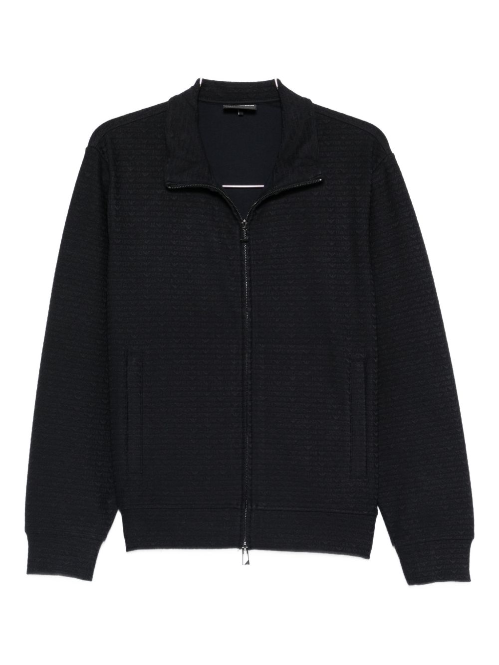 Cotton blend zipped sweatshirt