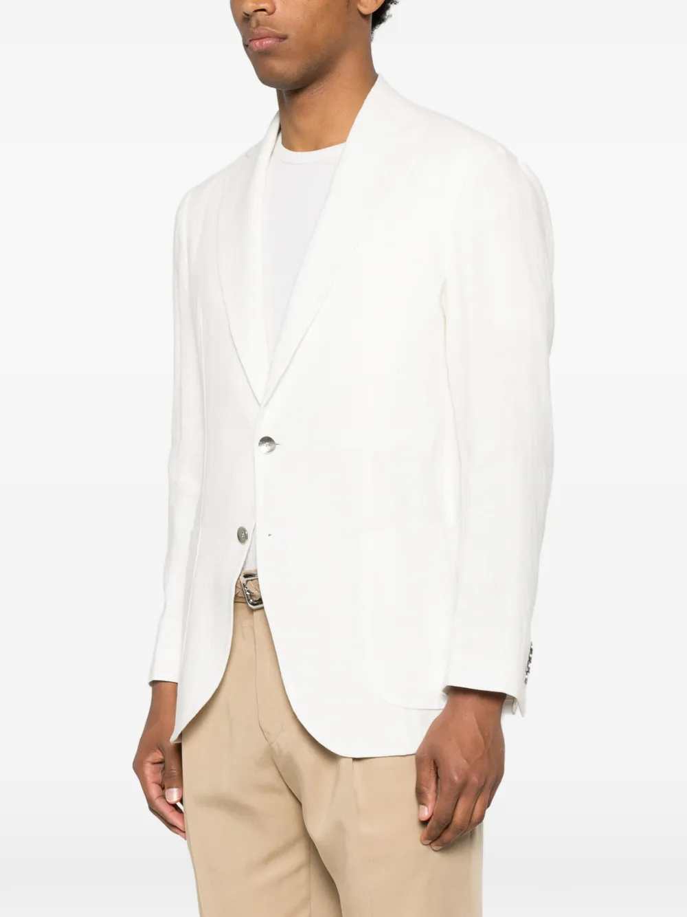 Sartorio Napoli Blazer en lin à simple boutonnage