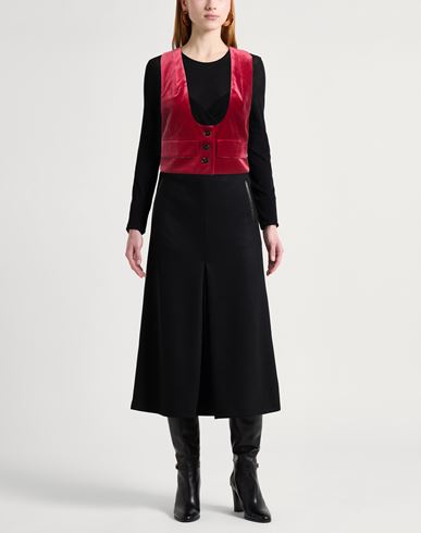 Woman Tailored Vest Brick Size M Polyester, Elastane