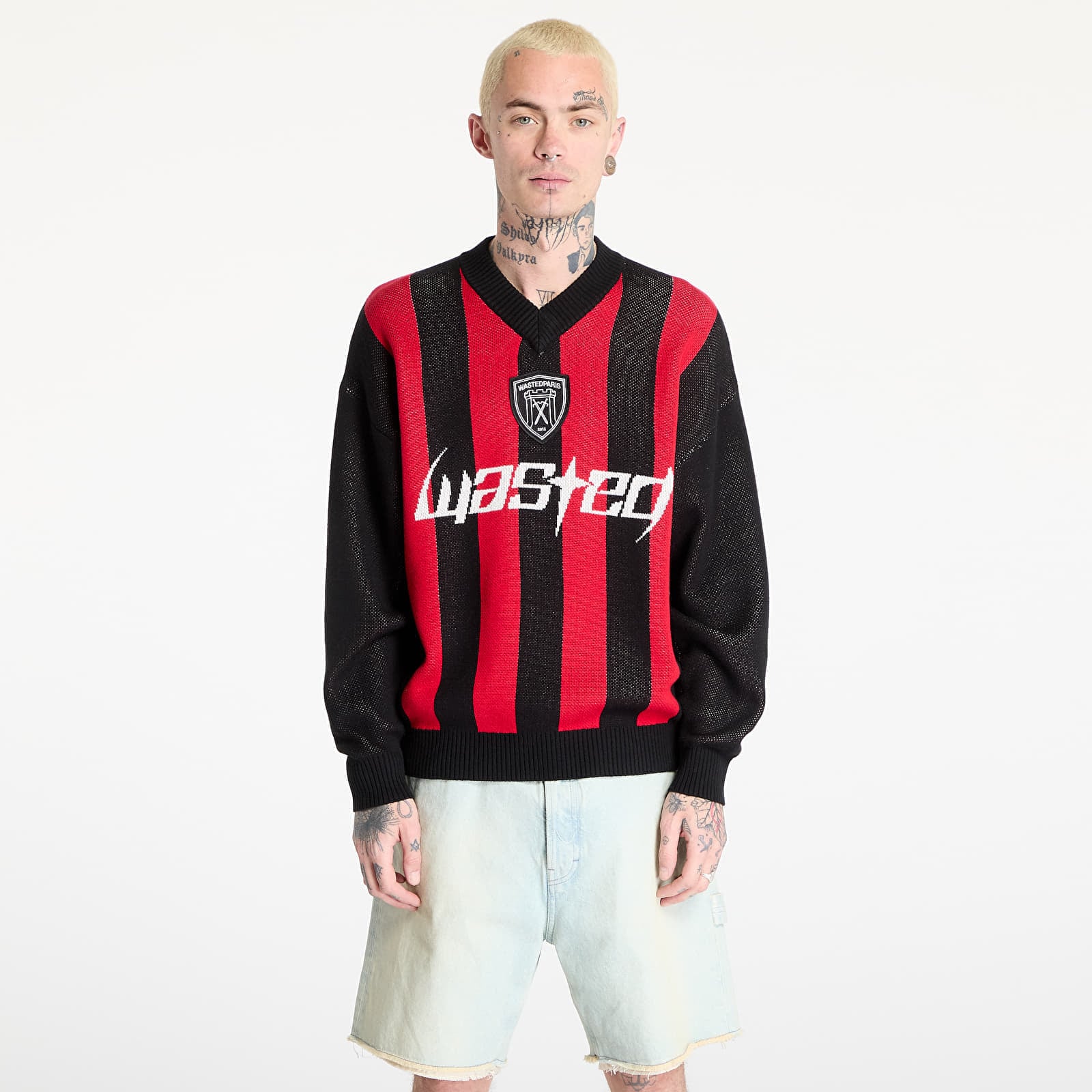 Sweater Wasted Paris M Blade Sweater Black/ Fire Red