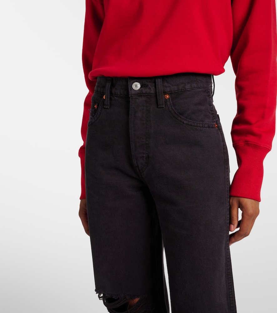 90s distressed high-rise straight jeans