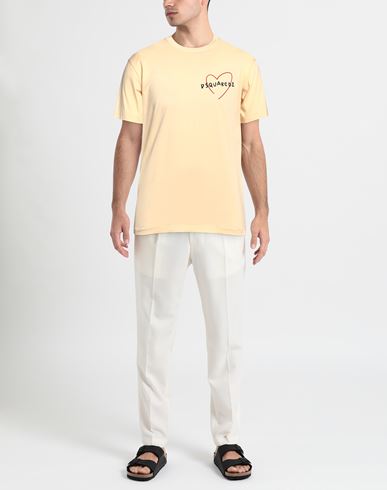 Man T-shirt Light yellow