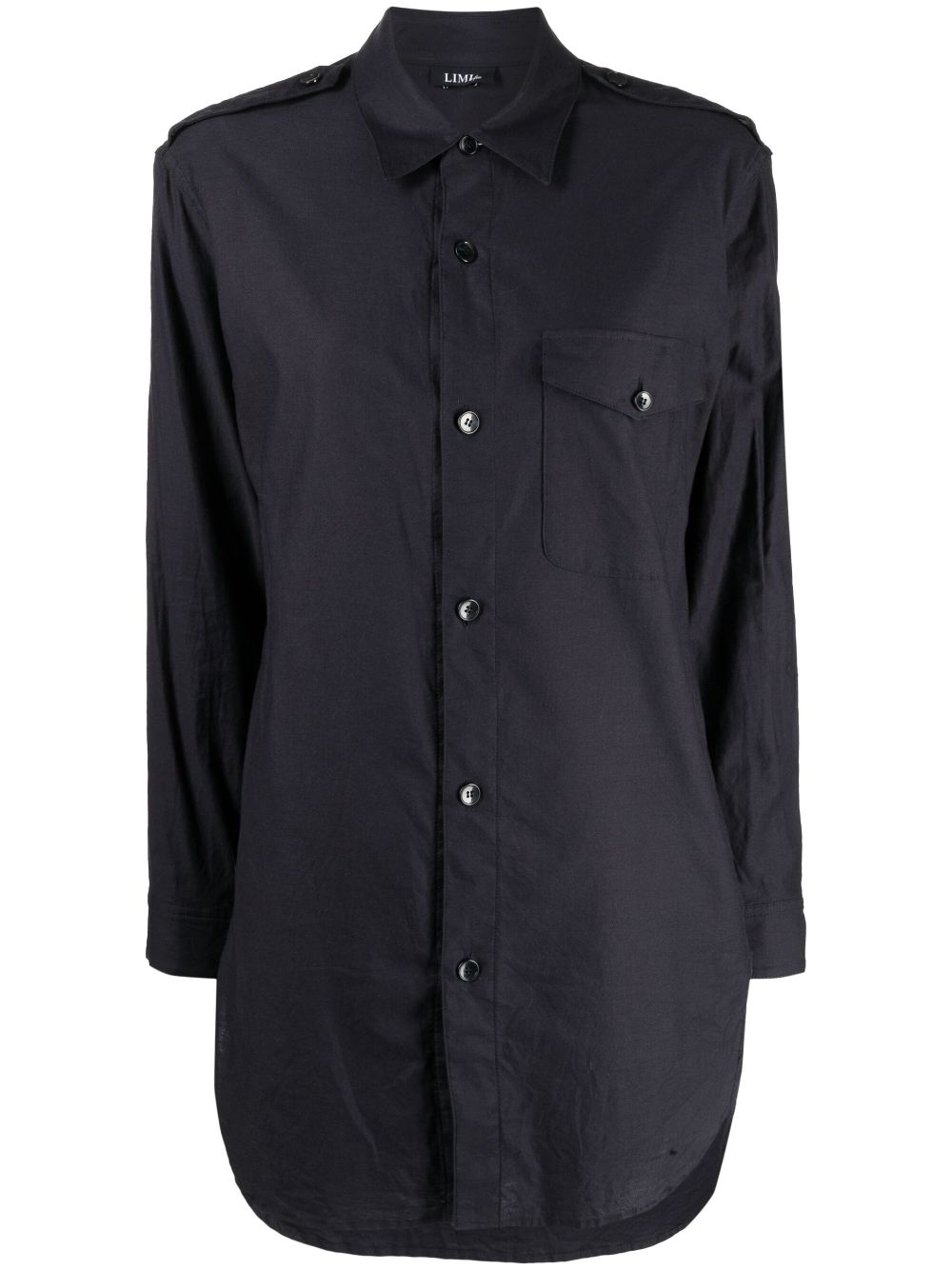 Long-sleeve cotton shirt - Blue
