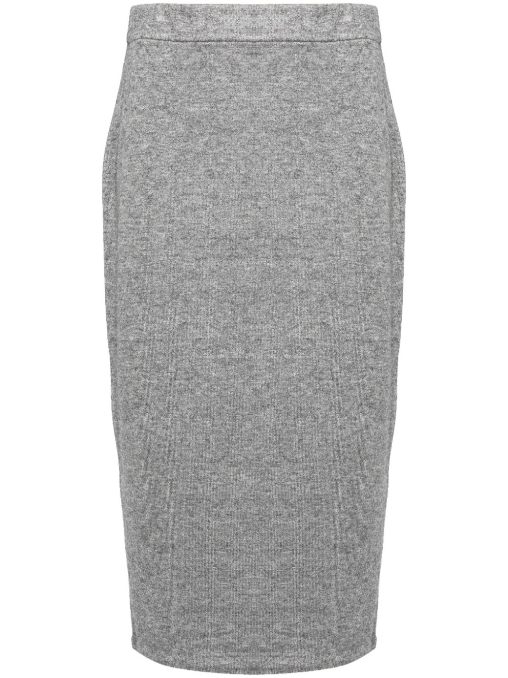Cozy knitted midi skirt - Grey