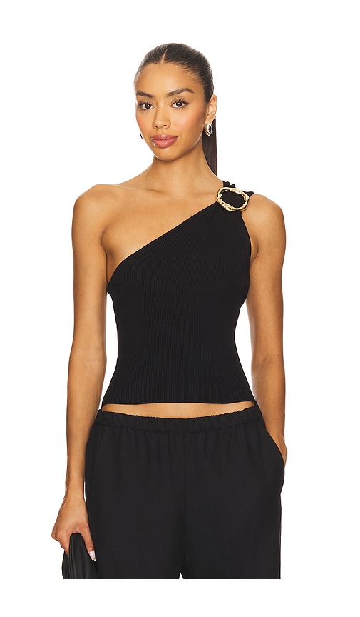 SIMKHAI Fenix One Shoulder Top in Black. -  XS also in L