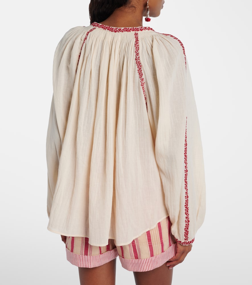 Lena embroidered cotton blouse