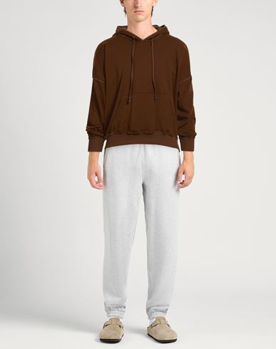 Man Sweatshirt Brown Size S Cotton, Elastane