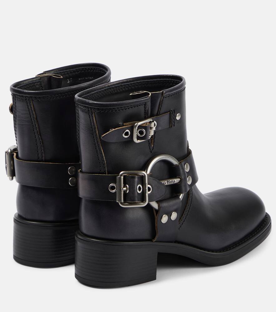 Miu Miu Leather biker boots