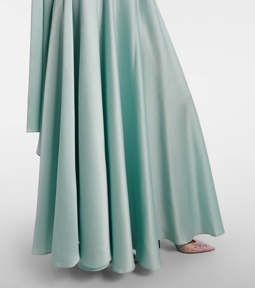 Solace London Emelia scarf-detail satin gown