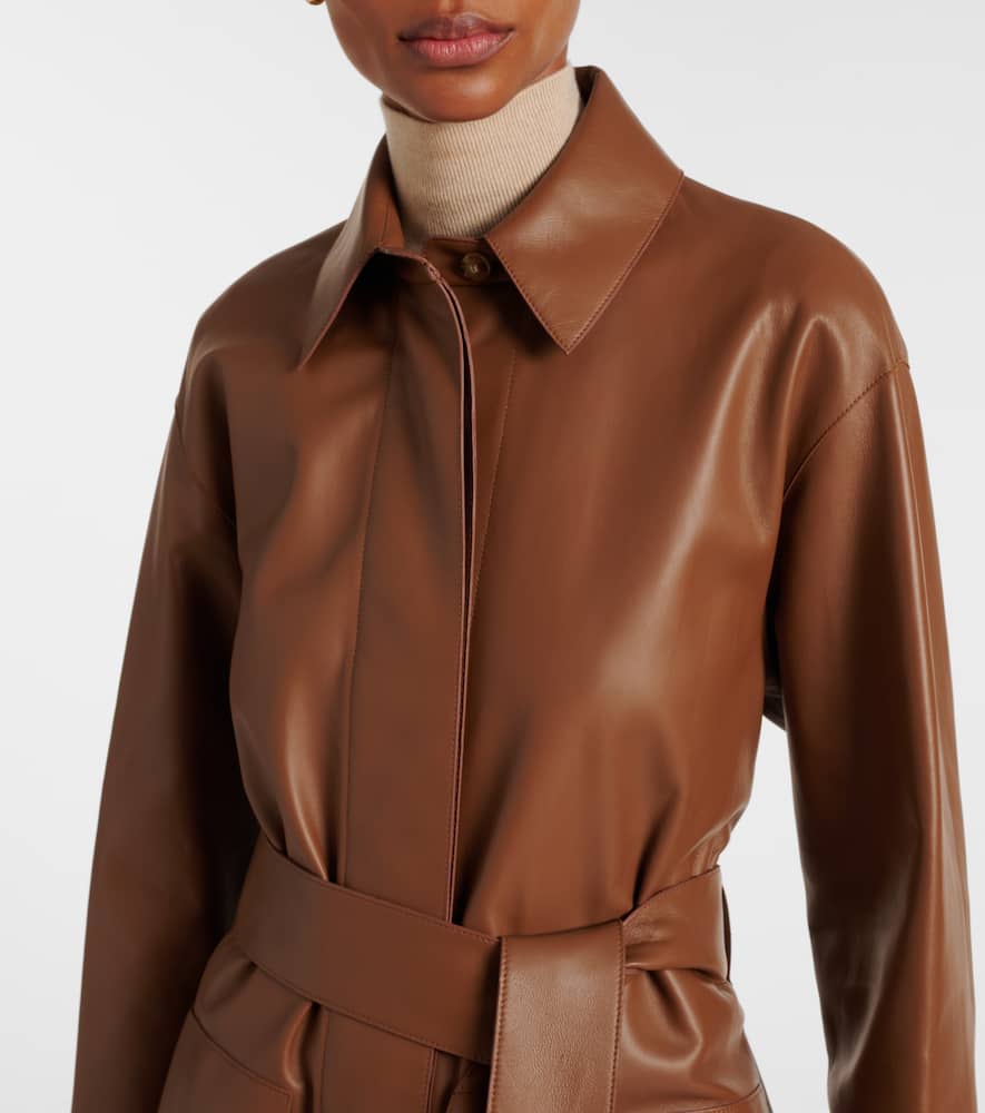 Okabe leather coat