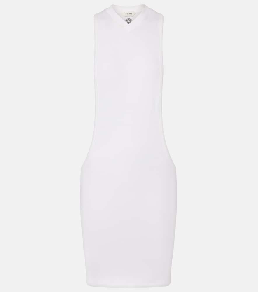Cotton-blend jersey minidress