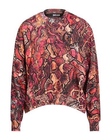 Man Sweatshirt Red Size M Cotton, Elastane