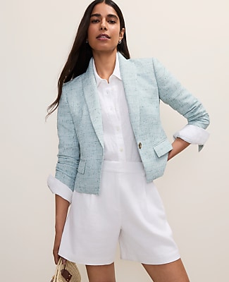 Ann Taylor The Modern Newbury Blazer in Tweed