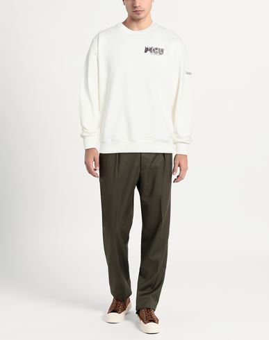 M. c.u. Marco Cassese Union Man Sweatshirt Cream Size L Cotton, Polyester, Swarovski Crystal